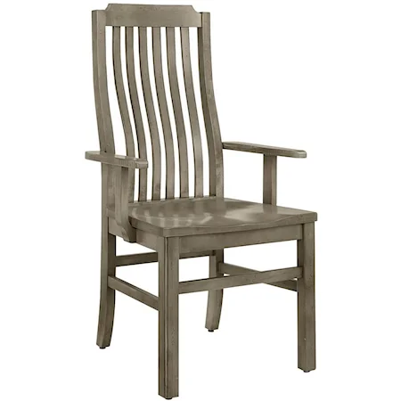 Vertical Slat Arm Chair